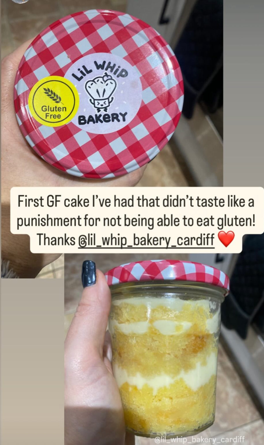 Gluten Free Lemon Drizzle Cake Jar