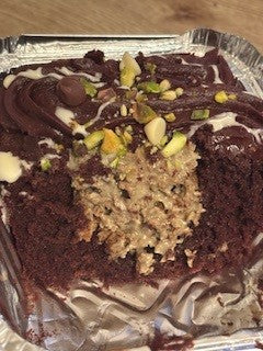 Pistachio Stuffed Chocolate Cake